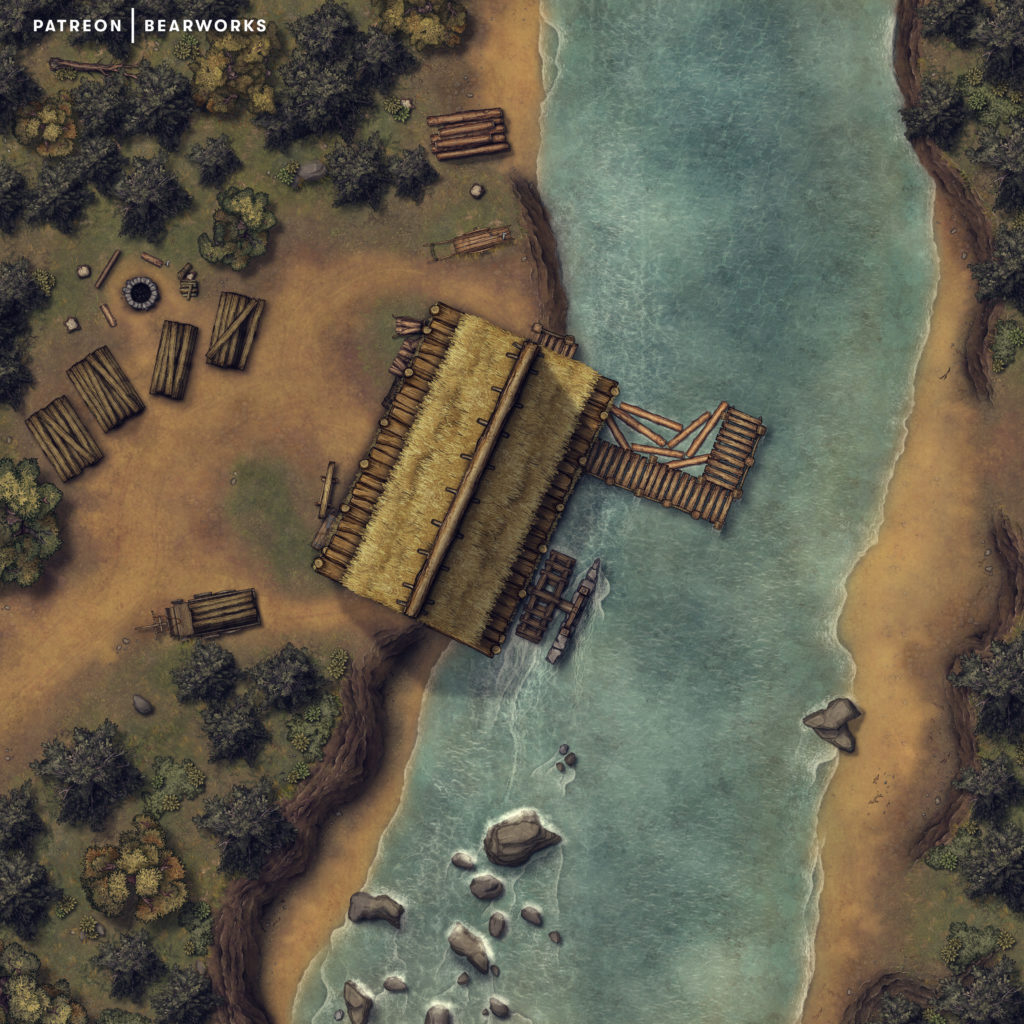 Preview of Rural Sawmill with Roof Battlemap